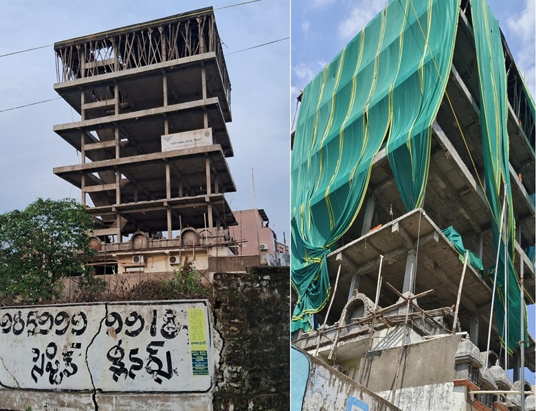 భద్రాచలంలో కుప్పకూలిన 6 అంతస్తుల భవనం